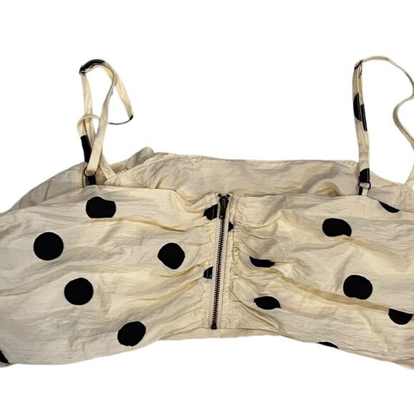 Future Collective Cream/Black Polka Dot Crop Top Size 2X Jenny K Lopez - Picture 5 of 8